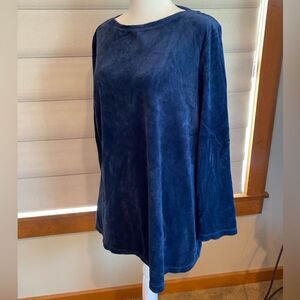 Purejill velvety soft shimmery long line cozy dress up or wear daily tunic.